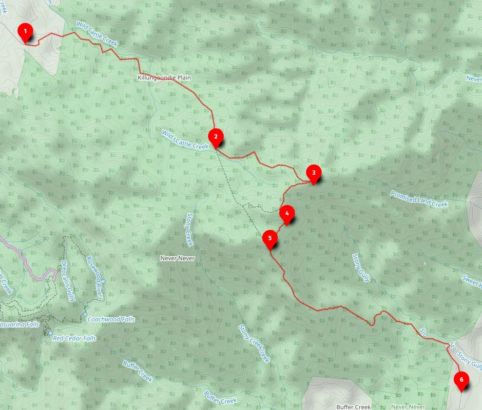 Map of Slingsbys Trail